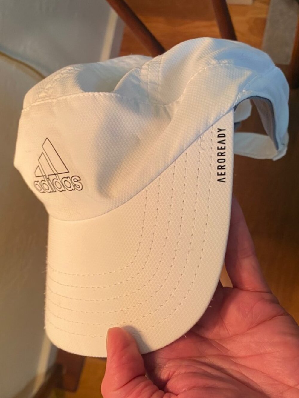 Adidas Aeroready White Performance Running/Sport Hat, Adjustable Cap